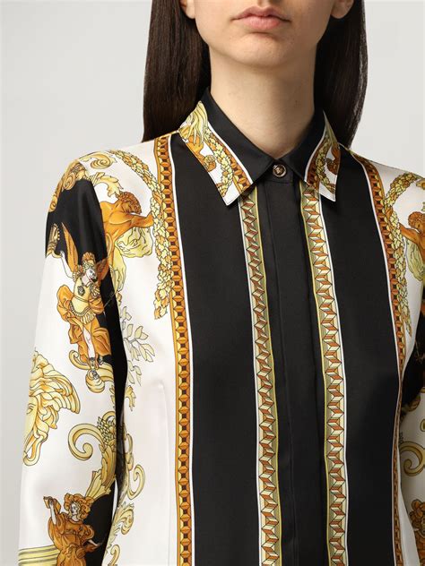 versace shirt womens button up|Versace formal shirts.